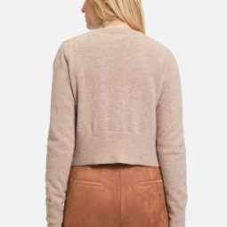 Kaschmir-Strickjacke mit Rippbündchen Kaschmir-Strickjacke mit Rippbündchen