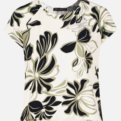 Printshirt mit Gummizug – Bild 3