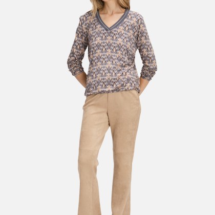 Blusenshirt mit V-Ausschnitt – Bild 2