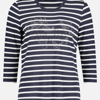 Ringelshirt mit Schmucksteinen – Bild 3