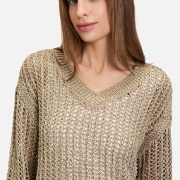 Lochstrick-Pullover mit Pailletten Lochstrick-Pullover mit Pailletten