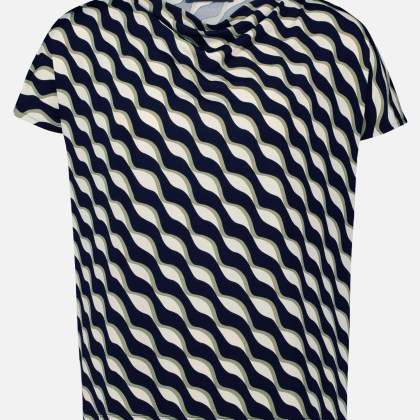 Printshirt mit Wasserfallausschnitt – Bild 3