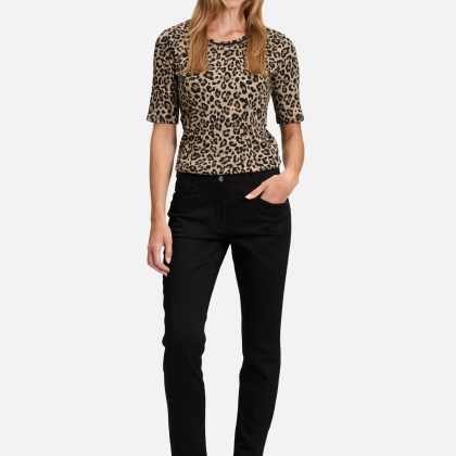 Basic Shirt mit Rippenstruktur – Bild 2