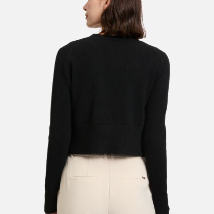 Kaschmir-Strickjacke mit Rippbündchen Kaschmir-Strickjacke mit Rippbündchen