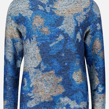 Grobstrick-Pullover mit Print – Bild 3