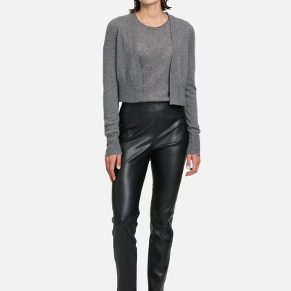 Kaschmir-Strickjacke mit Rippbündchen – Bild 2