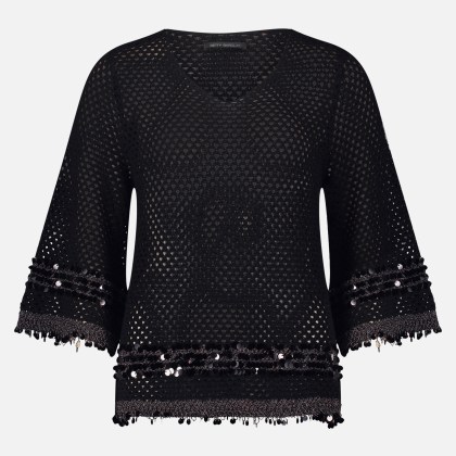 Strickpullover mit Lochmuster – Bild 3