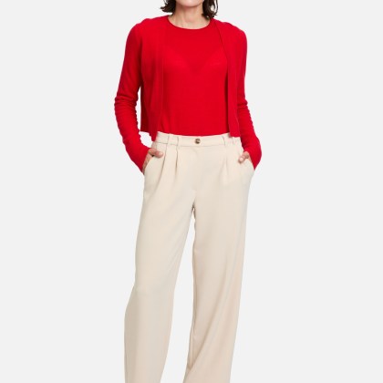 Kaschmir-Strickjacke mit Rippbündchen – Bild 2