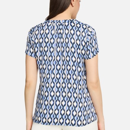 Satin-Bluse mit Print Satin-Bluse mit Print