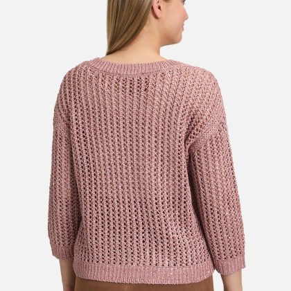 Lochstrick-Pullover mit Pailletten Lochstrick-Pullover mit Pailletten