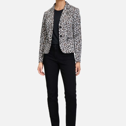 Kurzblazer mit Animalprint – Bild 2