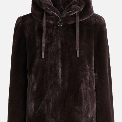 Plüschjacke mit Kapuze – Bild 3