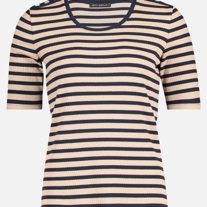 Basic Shirt mit Rippenstruktur – Bild 3