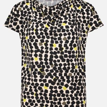 Printshirt mit Wasserfallausschnitt – Bild 3