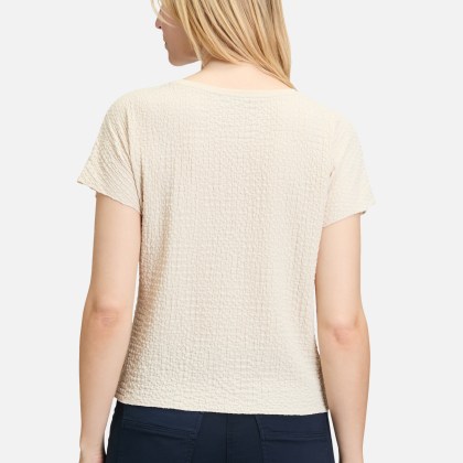 Strukturshirt mit U-Boot-Ausschnitt Strukturshirt mit U-Boot-Ausschnitt