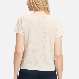 Strukturshirt mit U-Boot-Ausschnitt Strukturshirt mit U-Boot-Ausschnitt