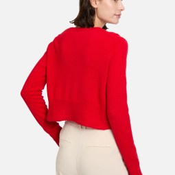 Kaschmir-Strickjacke mit Rippbündchen Kaschmir-Strickjacke mit Rippbündchen