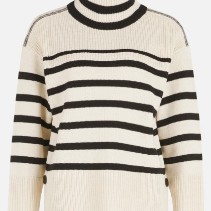 Grobstrick-Pullover mit Streifen – Bild 3