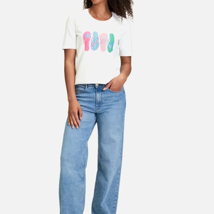 Basic Shirt mit Aufdruck – Bild 2