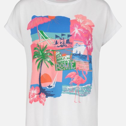 Basic Shirt mit Aufdruck – Bild 3