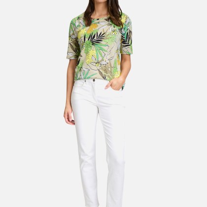 Basic Shirt mit Blumenprint – Bild 2