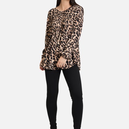 Schlupfbluse mit Plissee – Bild 2