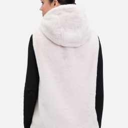 Plüschweste mit Kapuze Plüschweste mit Kapuze