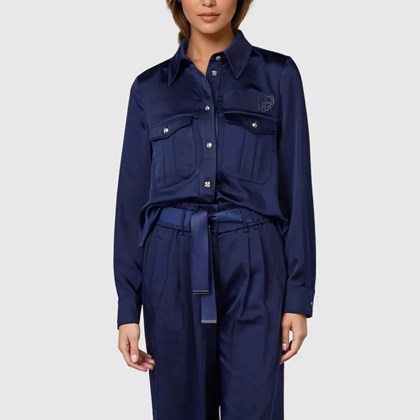 Marc Aurel - Satin-Top - Größe 34 - blau – Bild 4