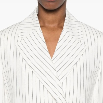 Loulou Studio - White Striped Blazer - Größe 38 - weiß – Bild 3