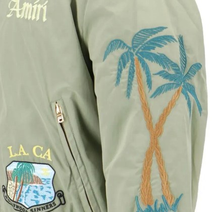 Amiri - Embroidered Casual Jacket With Colorful Patches - Größe L - grün – Bild 4
