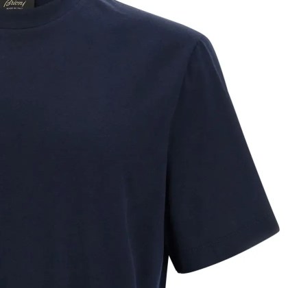 Brioni - Logo Patch T-Shirt - Größe XXL - blau – Bild 3