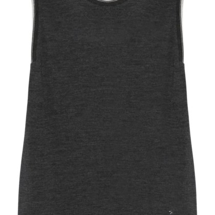 Lorena Antoniazzi - Charcoal Grey Contrast-Trim Tank Top - Größe 38 - grau Lorena Antoniazzi - Charcoal Grey Contrast-Trim Tank Top - Größe 38 - grau
