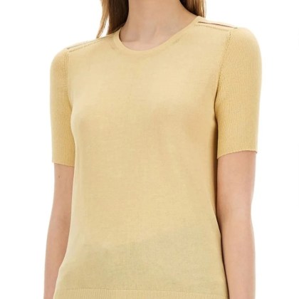 Paul Smith - Short Sleeve Slim Fit Knitted Top - Größe S - gelb – Bild 2