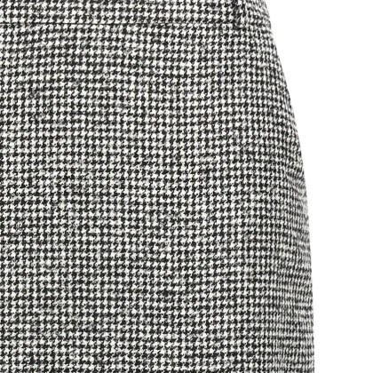 Ermanno Scervino - Houndstooth Sheath Longuette Skirt With Back Split - Größe 38 - grau – Bild 3