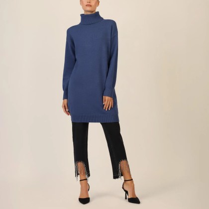 Apart - Overside Strickkleid - Größe 36/38 DAM - blau – Bild 4