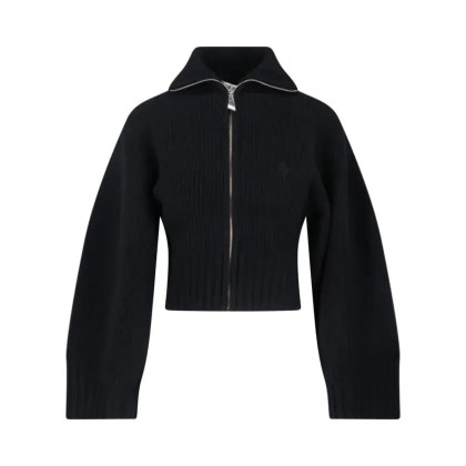 The Attico - Cropped Sweater With Ribbed Knit Texture - Größe 40 - schwarz The Attico - Cropped Sweater With Ribbed Knit Texture - Größe 40 - schwarz