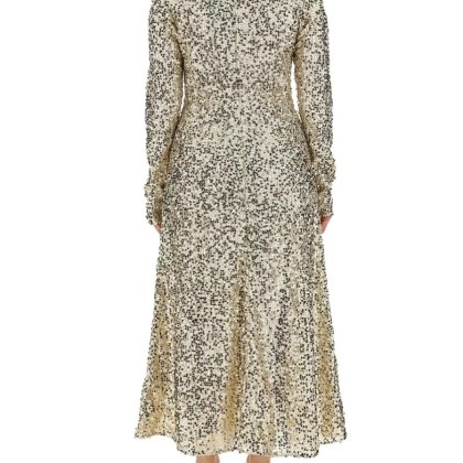 Rotate - Sequined Maxi Dress With Deep V-Neckline - Größe 34 - blue – Bild 3