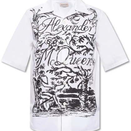 Alexander McQueen - Alexander Mcqueen Short Sleeve Shirt - Größe 40 - weiß Alexander McQueen - Alexander Mcqueen Short Sleeve Shirt - Größe 40 - weiß