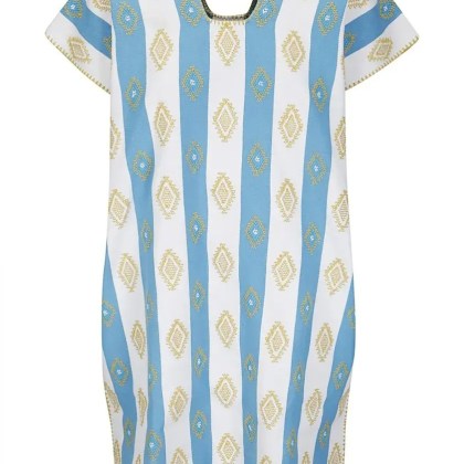 Tandem - Handmade Cotton Kaftan With Intricate Embroidery - Größe ONE SIZE - bunt Tandem - Handmade Cotton Kaftan With Intricate Embroidery - Größe ONE SIZE - bunt