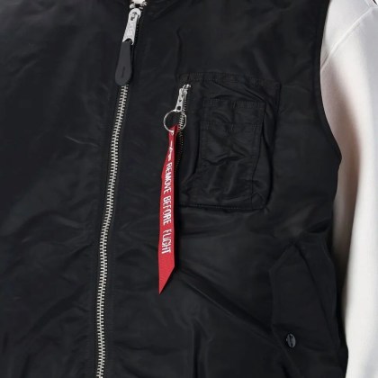 Alpha Industries - Vest MA-1 Nero - Größe S - schwarz – Bild 3