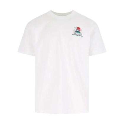 Casablanca - Heren Montagne Ondulee T-Shirt Wit - Größe L - white Casablanca - Heren Montagne Ondulee T-Shirt Wit - Größe L - white