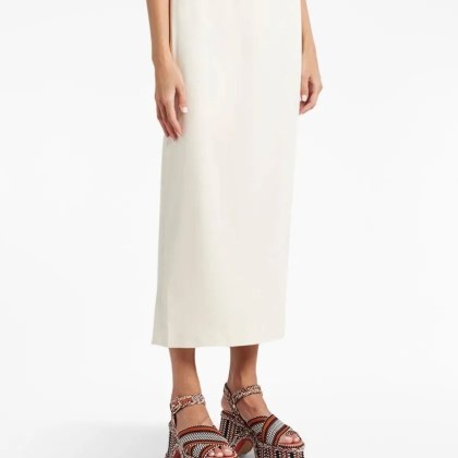 Staud - Midi-Length Tailored Skirt - Größe 2 - weiß – Bild 2