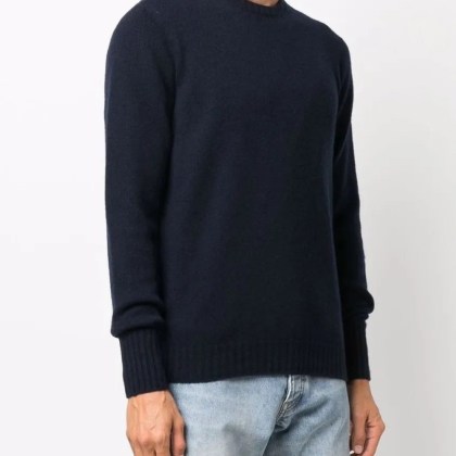 Drumohr - Cashmere Crew Neck Sweater - Größe 54 - blau – Bild 3