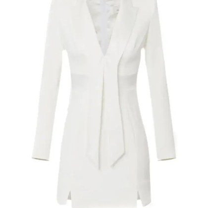 Elisabetta Franchi - Mini Dress With Tailored Silhouette - Größe 44 - weiß Elisabetta Franchi - Mini Dress With Tailored Silhouette - Größe 44 - weiß