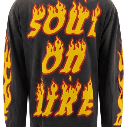 Saint Mxxxxxx - Long-Sleeve Graphic T-Shirt - Größe L - schwarz Saint Mxxxxxx - Long-Sleeve Graphic T-Shirt - Größe L - schwarz