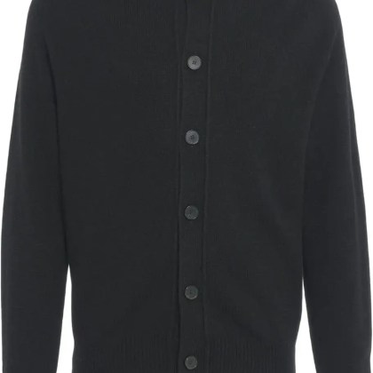 Amaranto - Cardigan with polo collar - Größe M - schwarz Amaranto - Cardigan with polo collar - Größe M - schwarz