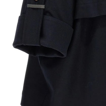 Brunello Cucinelli - Shiny Cuff Details' Caban Coat - Größe 38 - blau – Bild 2