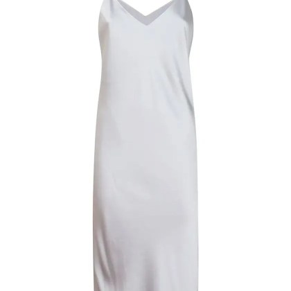 Norma Kamali - Mini Dress With Spaghetti Straps And V-Neckline - Größe XS - silberfarben Norma Kamali - Mini Dress With Spaghetti Straps And V-Neckline - Größe XS - silberfarben