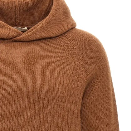 MA'RY'YA - Wool Hooded Sweater - Größe XL - braun – Bild 3