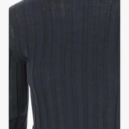 CARVEN - Ribbed Wool And Silk Sweater - Größe XS - schwarz – Bild 2